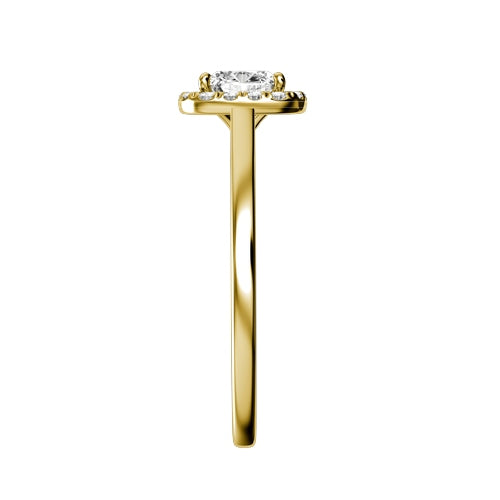 Cushion Lab-grown Diamond Bridal Ring — side