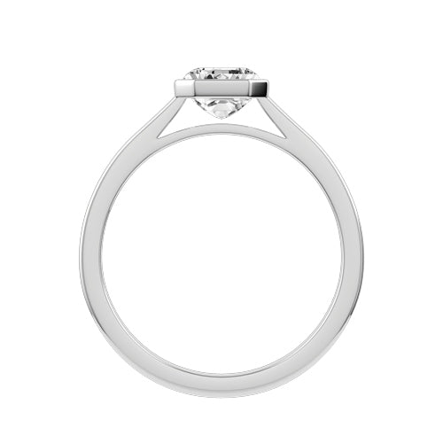 Emerald Cut Lab-grown Diamond Bridal Ring — front