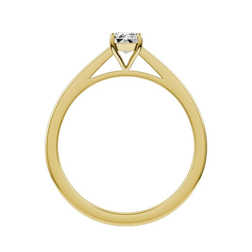 Emerald Cut Lab-grown Diamond Bridal Ring — front