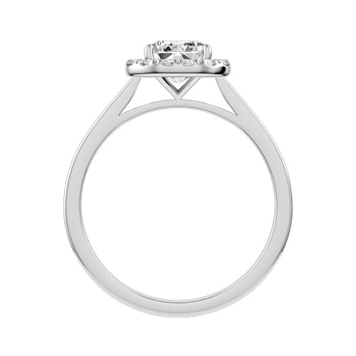 Emerald Cut Lab-grown Diamond Bridal Ring — front