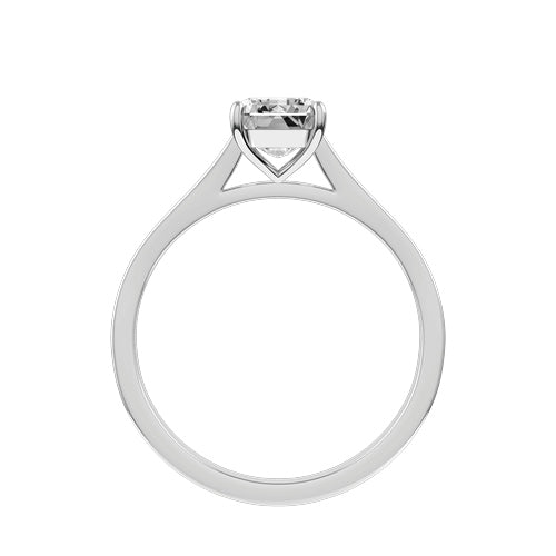 Emerald Cut Lab-grown Diamond Bridal Ring — front