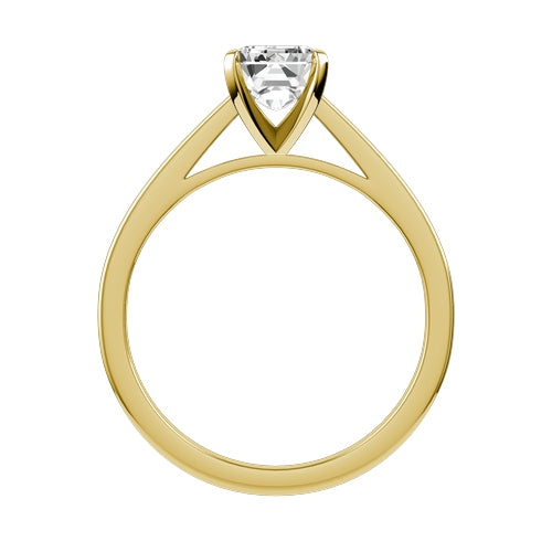 Emerald Cut Lab-grown Diamond Bridal Ring — front