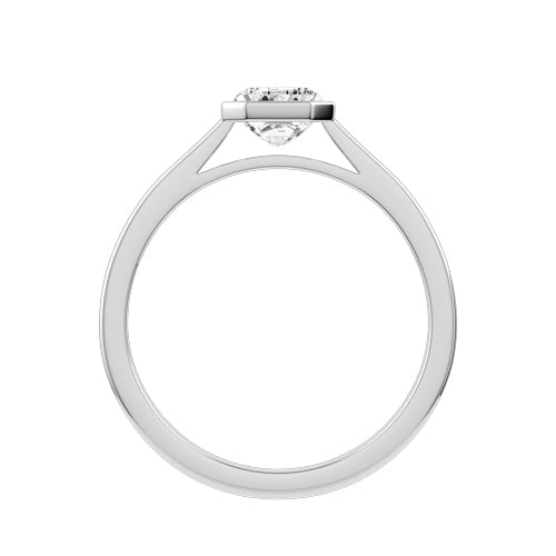 Emerald Cut Lab-grown Diamond Bridal Ring — front
