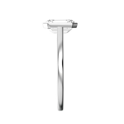 Emerald Cut Lab-grown Diamond Bridal Ring — side