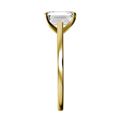 Emerald Cut Lab-grown Diamond Bridal Ring — side