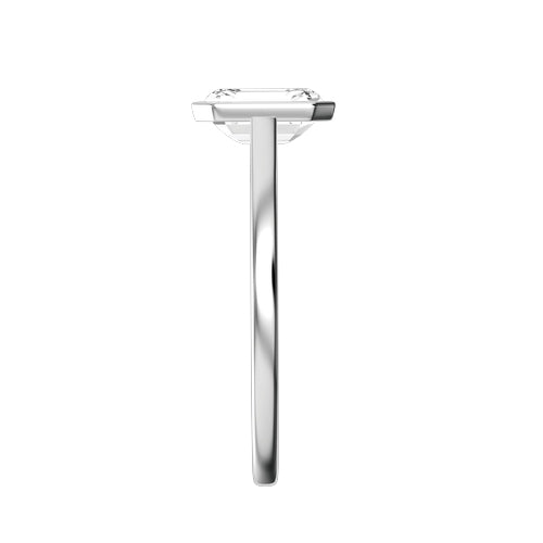 Emerald Cut Lab-grown Diamond Bridal Ring — side