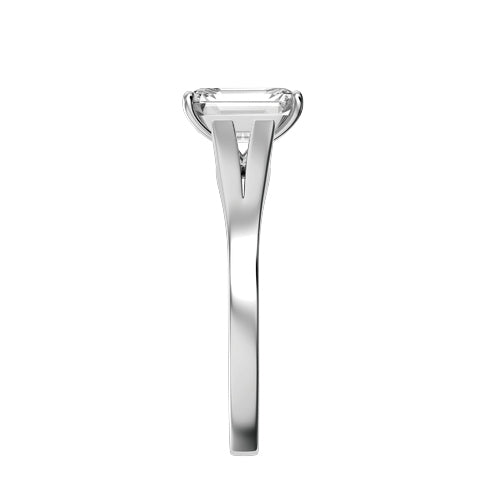 Emerald Cut Lab-grown Diamond Bridal Ring — side