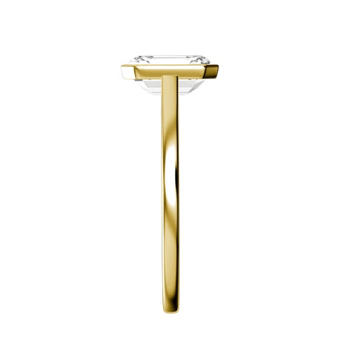 Emerald Cut Lab-grown Diamond Bridal Ring — side