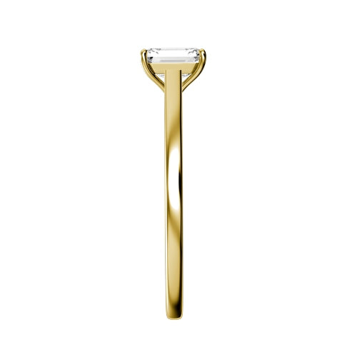 Emerald Cut Lab-grown Diamond Bridal Ring — side