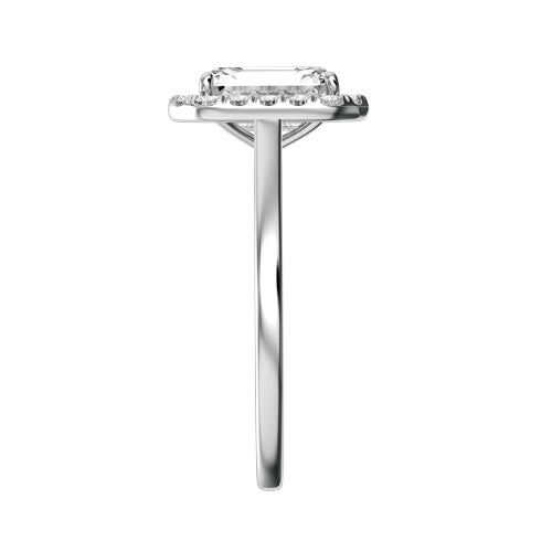 Emerald Cut Lab-grown Diamond Bridal Ring — side