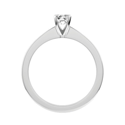 Emerald Cut Natural Diamond Bridal Ring — front