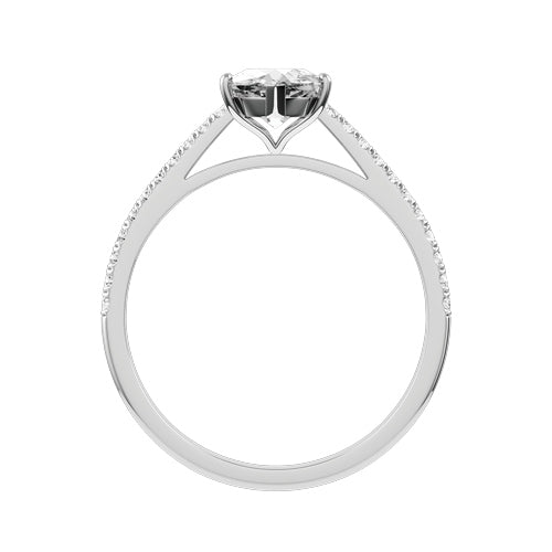 Marquise Lab-grown Diamond Bridal Ring — front