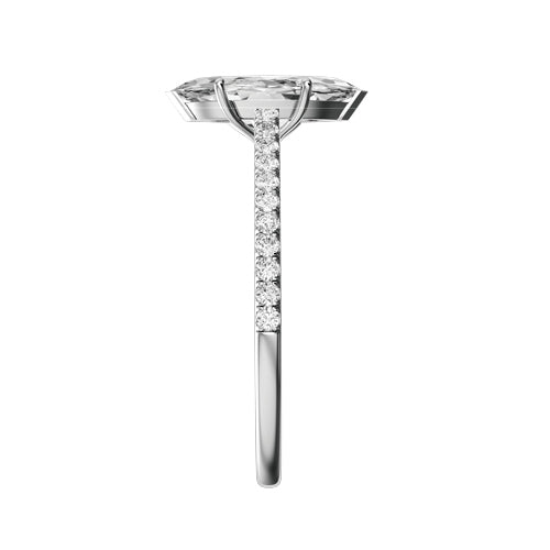 Marquise Lab-grown Diamond Bridal Ring — side