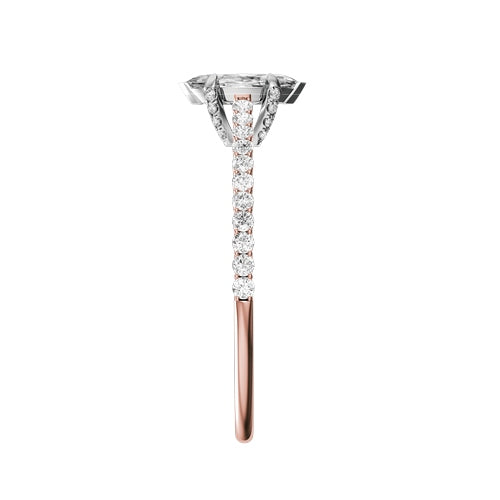 Marquise Lab-grown Diamond Bridal Ring — side