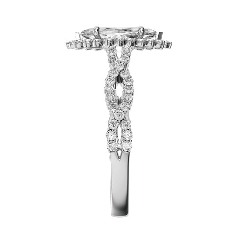 Marquise Lab-grown Diamond Bridal Ring — side