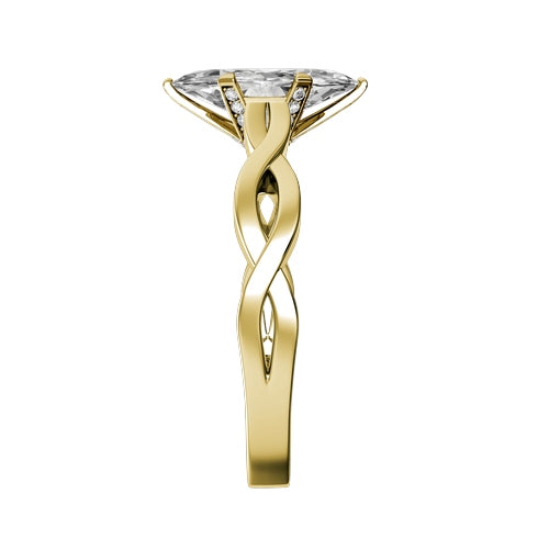 Marquise Lab-grown Diamond Bridal Ring — side