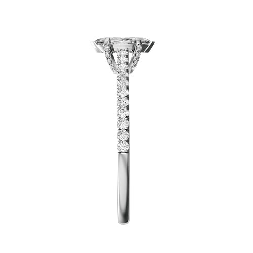 Marquise Lab-grown Diamond Bridal Ring — side