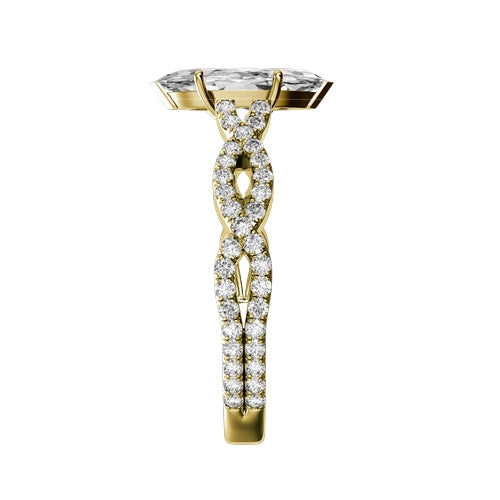 Marquise Lab-grown Diamond Bridal Ring — side