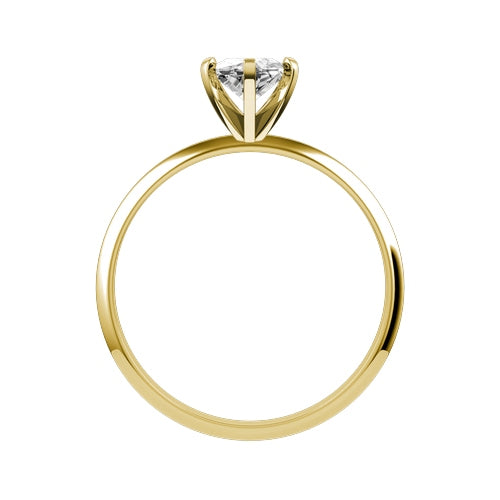 Marquise Natural Diamond Bridal Ring — front