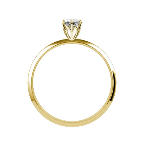 Marquise Natural Diamond Bridal Ring — front