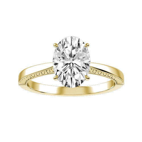 Oval Lab-grown Diamond Bridal Ring — down