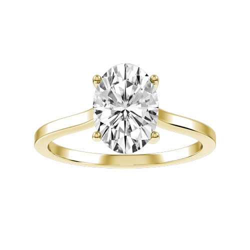Oval Lab-grown Diamond Bridal Ring — down
