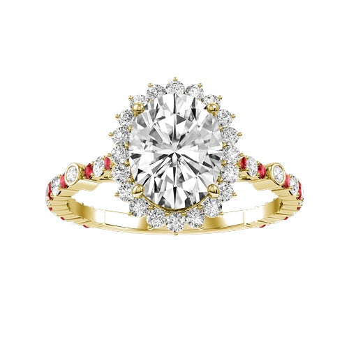 Oval Lab-grown Diamond Bridal Ring — down