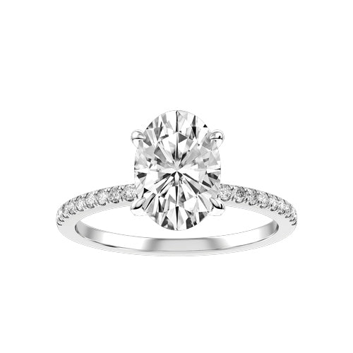 Oval Lab-grown Diamond Bridal Ring — down