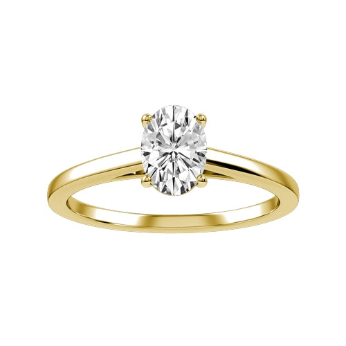 Oval Lab-grown Diamond Bridal Ring — down