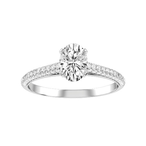 Oval Lab-grown Diamond Bridal Ring — down