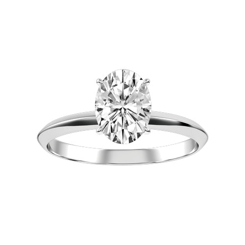 Oval Lab-grown Diamond Bridal Ring — down