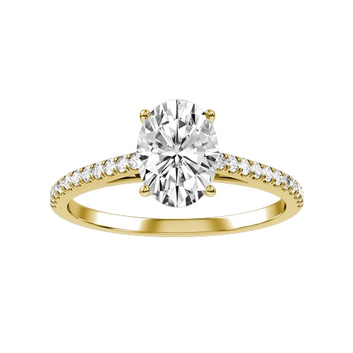 Oval Lab-grown Diamond Bridal Ring — down