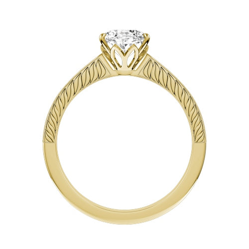 Oval Lab-grown Diamond Bridal Ring — front