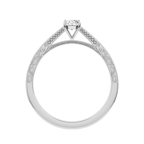 Oval Lab-grown Diamond Bridal Ring — front