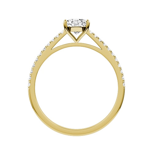 Oval Lab-grown Diamond Bridal Ring — front