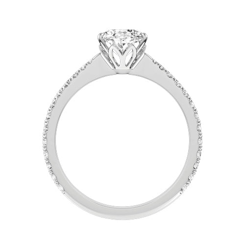 Oval Lab-grown Diamond Bridal Ring — front