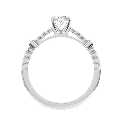 Oval Lab-grown Diamond Bridal Ring — front