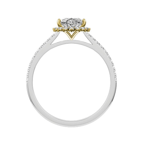 Oval Lab-grown Diamond Bridal Ring — front