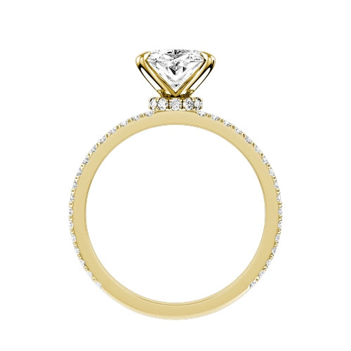 Oval Lab-grown Diamond Bridal Ring — front