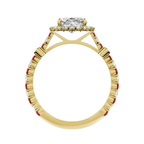 Oval Lab-grown Diamond Bridal Ring — front