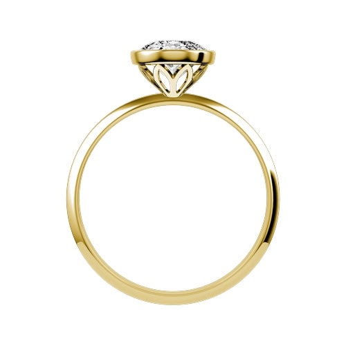 Oval Lab-grown Diamond Bridal Ring — front