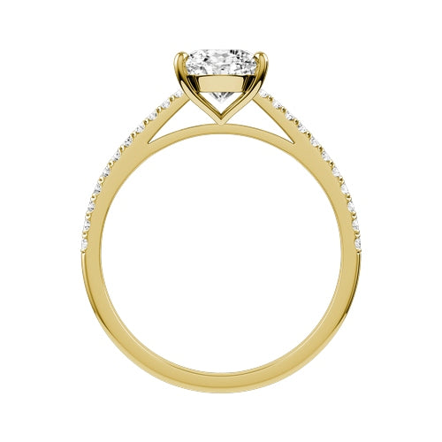 Oval Lab-grown Diamond Bridal Ring — front