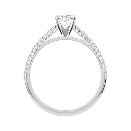 Oval Lab-grown Diamond Bridal Ring — front