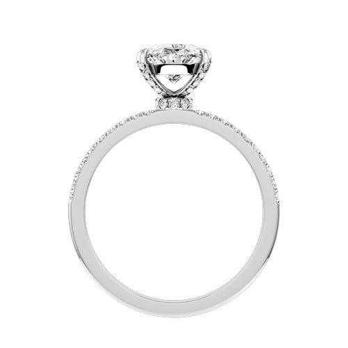 Oval Lab-grown Diamond Bridal Ring — front