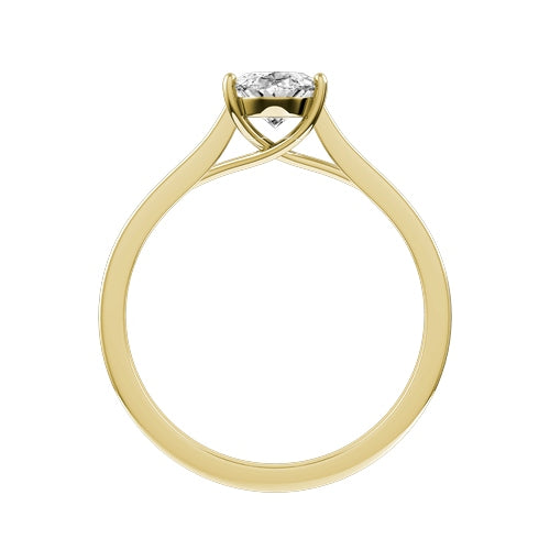 Oval Lab-grown Diamond Bridal Ring — front