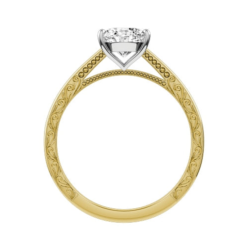 Oval Lab-grown Diamond Bridal Ring — front