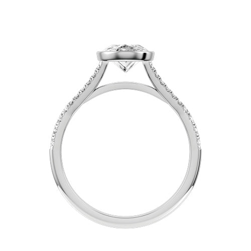Oval Lab-grown Diamond Bridal Ring — front
