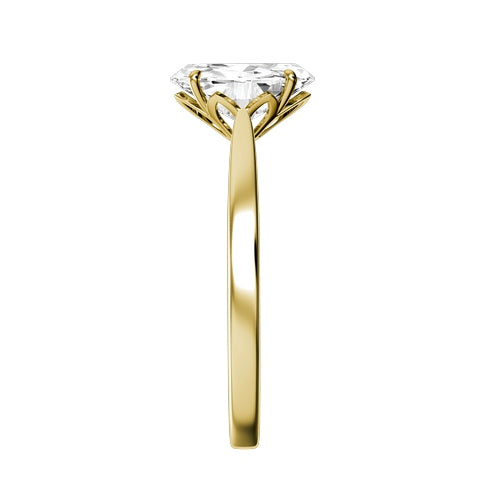 Oval Lab-grown Diamond Bridal Ring — side