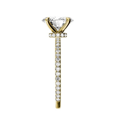 Oval Lab-grown Diamond Bridal Ring — side