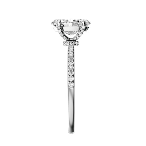 Oval Lab-grown Diamond Bridal Ring — side